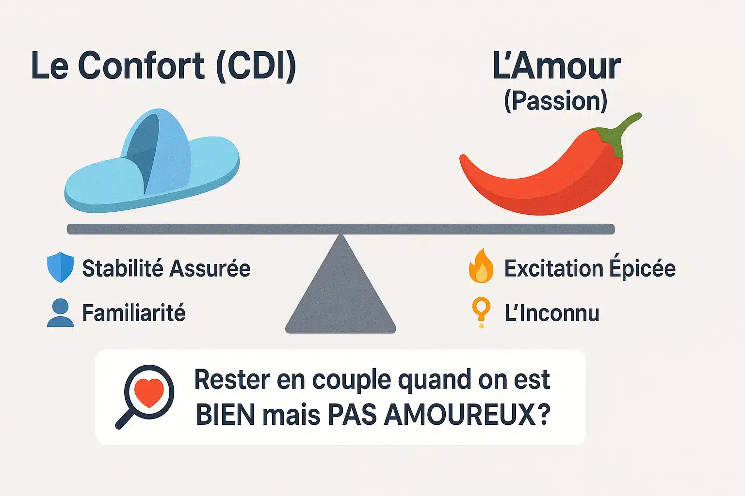 Dilemme du couple confort vs amour