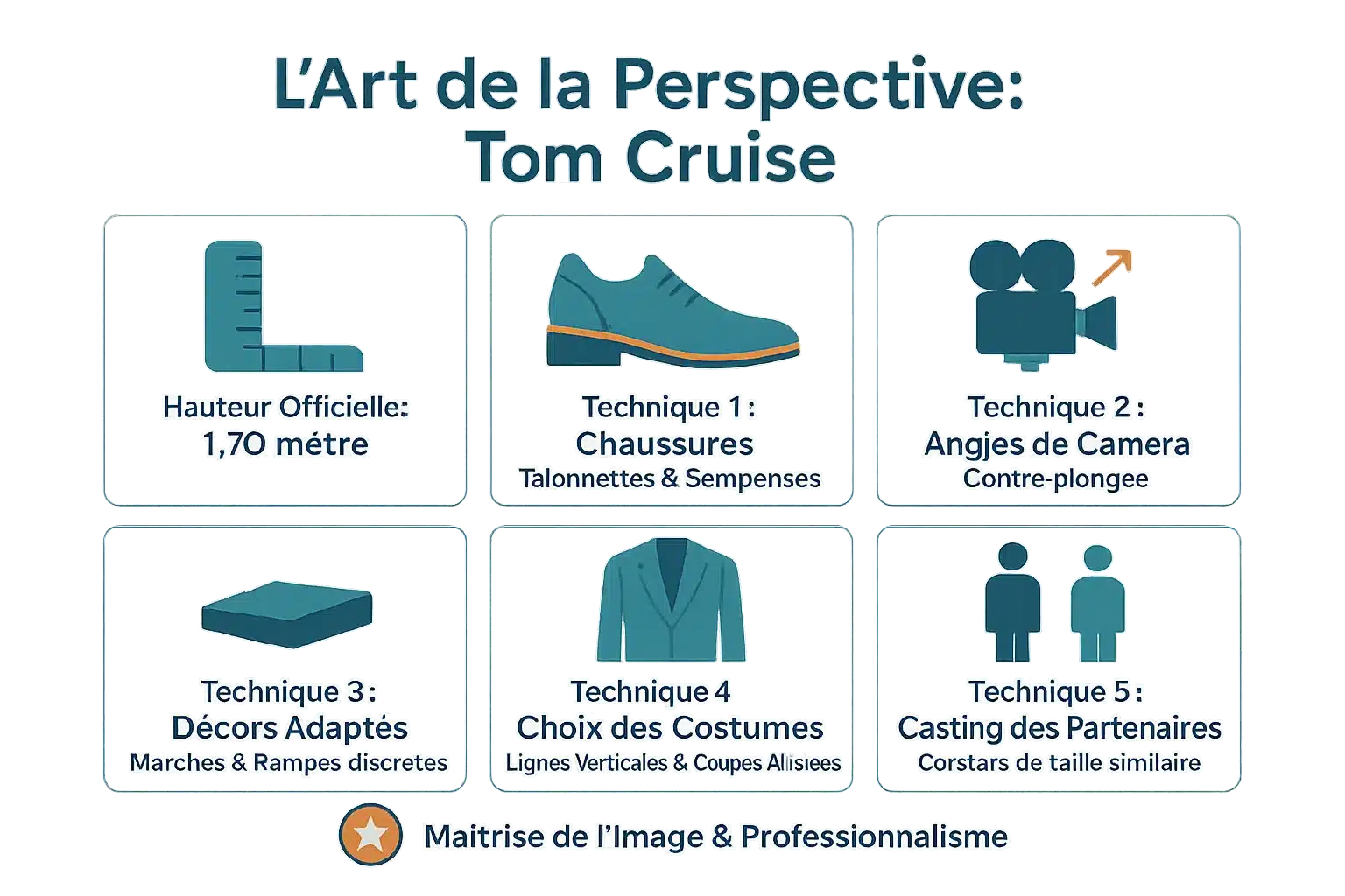 Tom Cruise et les techniques de mise en scène pour sa taille