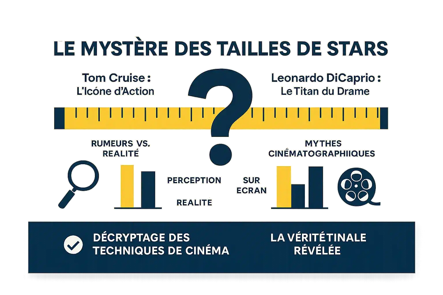 <strong>Comparaison taille Tom Cruise et Leonardo DiCaprio</strong>