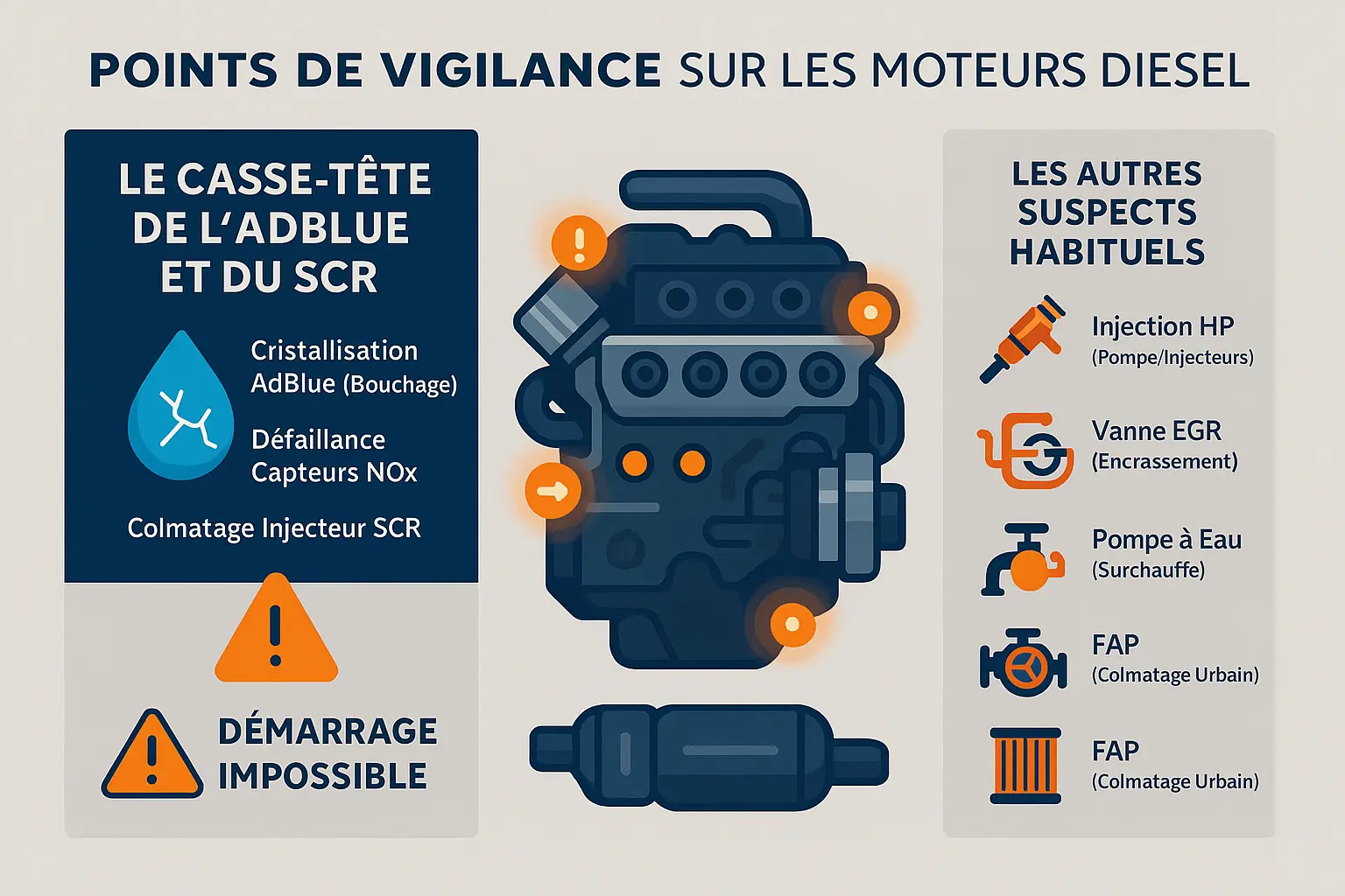 Moteur diesel avec système AdBlue