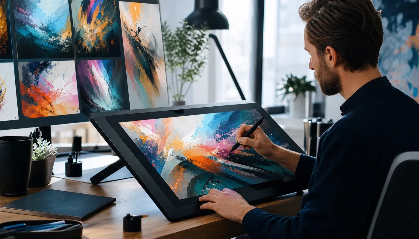 Illustration générée par IA représentant une idée transformée en dessin