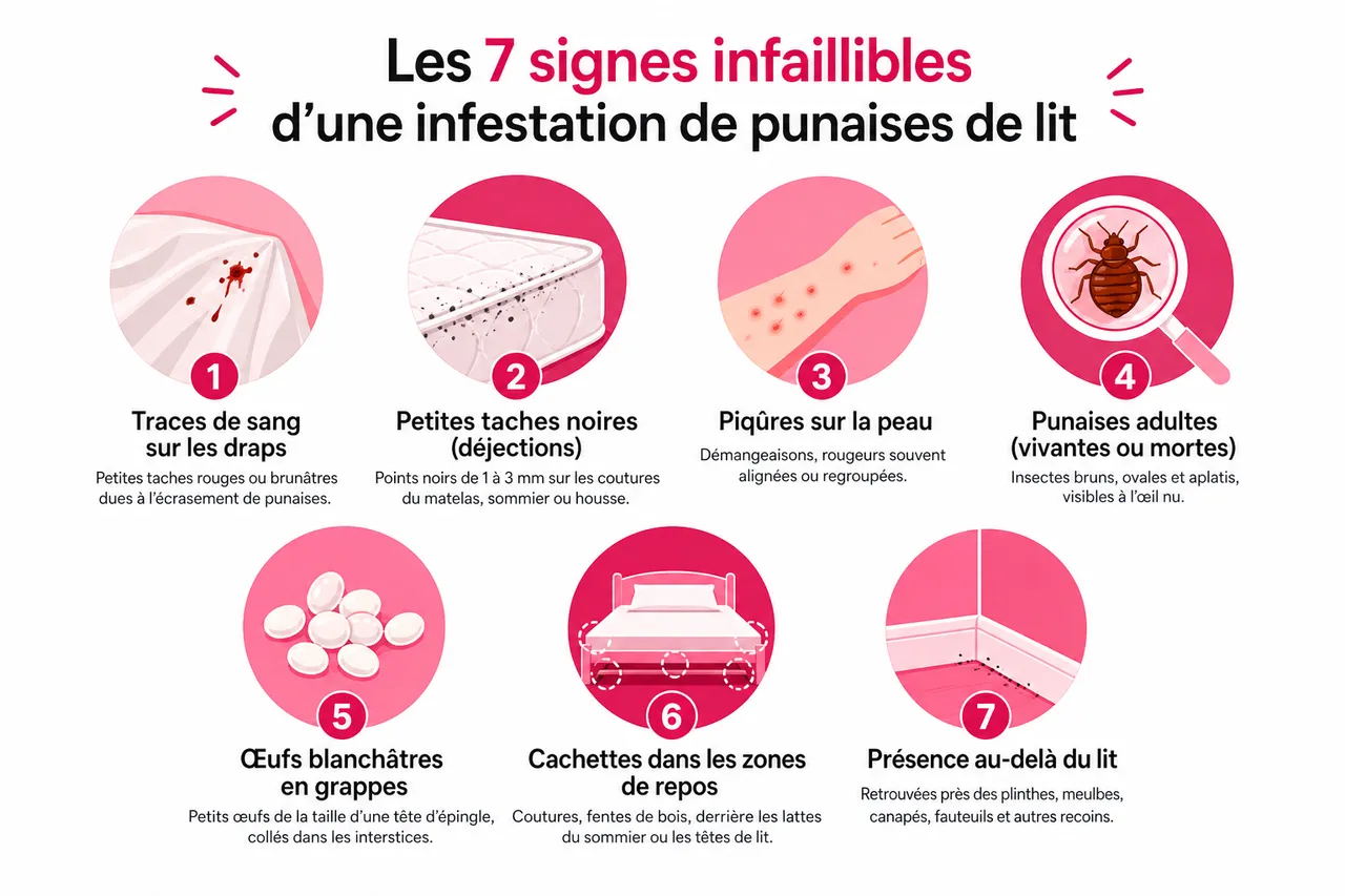 Punaises de lit: 7 signes qui ne trompent pas pour les détecter chez vous , Les 7 signes infaillibles d’une infestation de punaises de lit