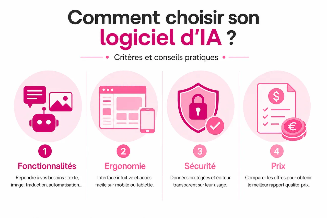 Comment choisir le logiciel d’IA adapté en 2026: critères et tendances , Comment choisir son logiciel d’IA? Critères et conseils pratiques