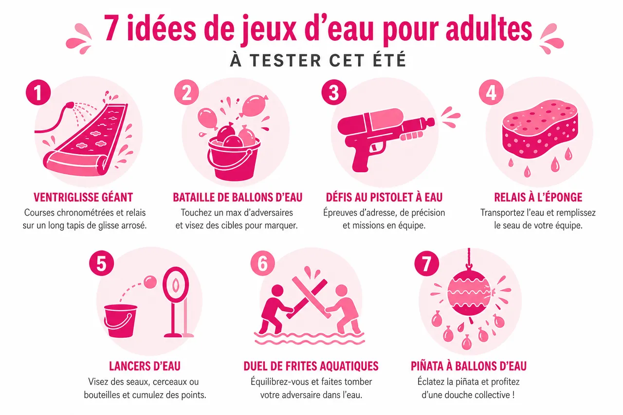 7 idées de jeux d’eau pour adultes pour un après-midi d’été entre amis , 7 idées de jeux d’eau pour adultes à tester cet été