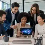 PME utilisant l'intelligence artificielle pour optimiser son budget