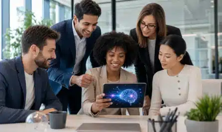 PME utilisant l'intelligence artificielle pour optimiser son budget