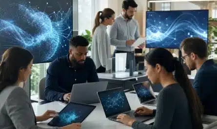 Technologie IA moderne avec interface utilisateur intuitive en 2026