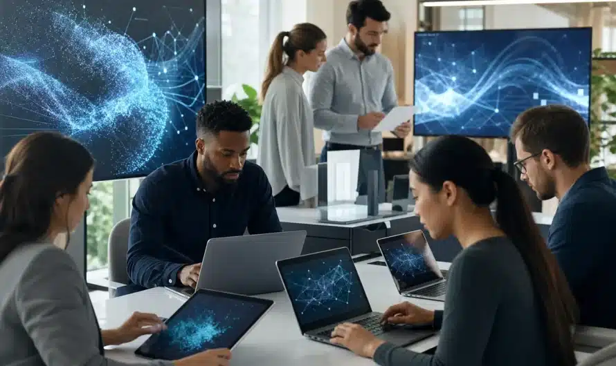 Technologie IA moderne avec interface utilisateur intuitive en 2026