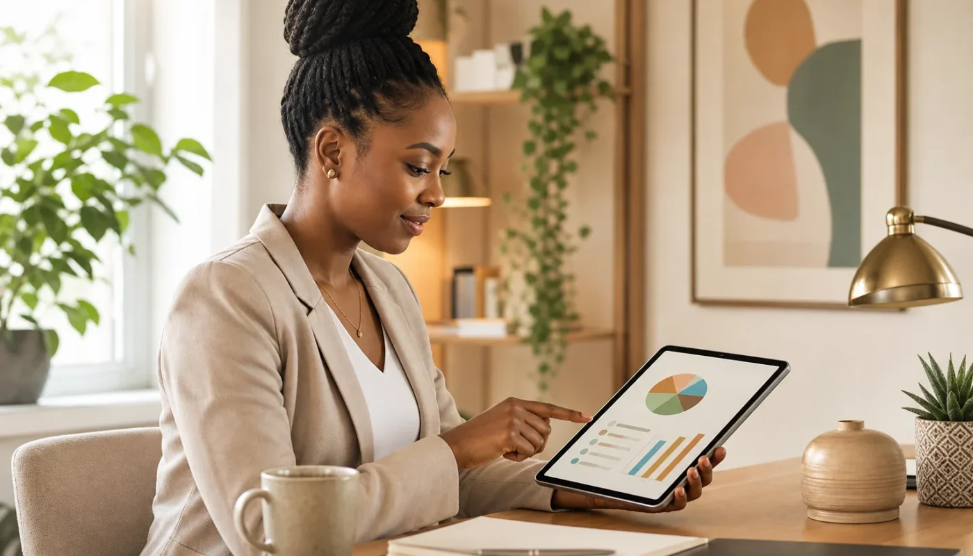 Budget personnel simple avec graphiques et notes organisées
