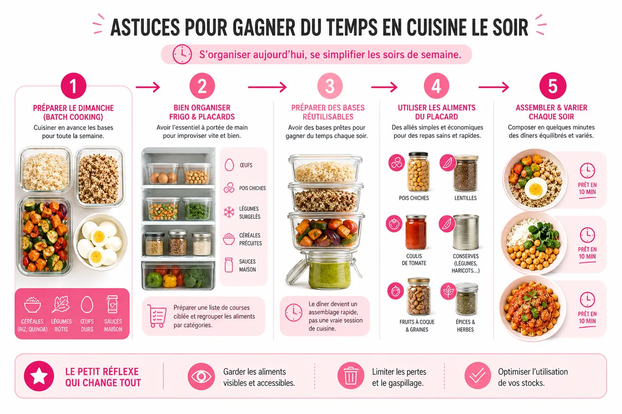 6 idées de dîners sains et rapides pour les soirs où vous êtes épuisé , Astuces pour gagner du temps en cuisine le soir